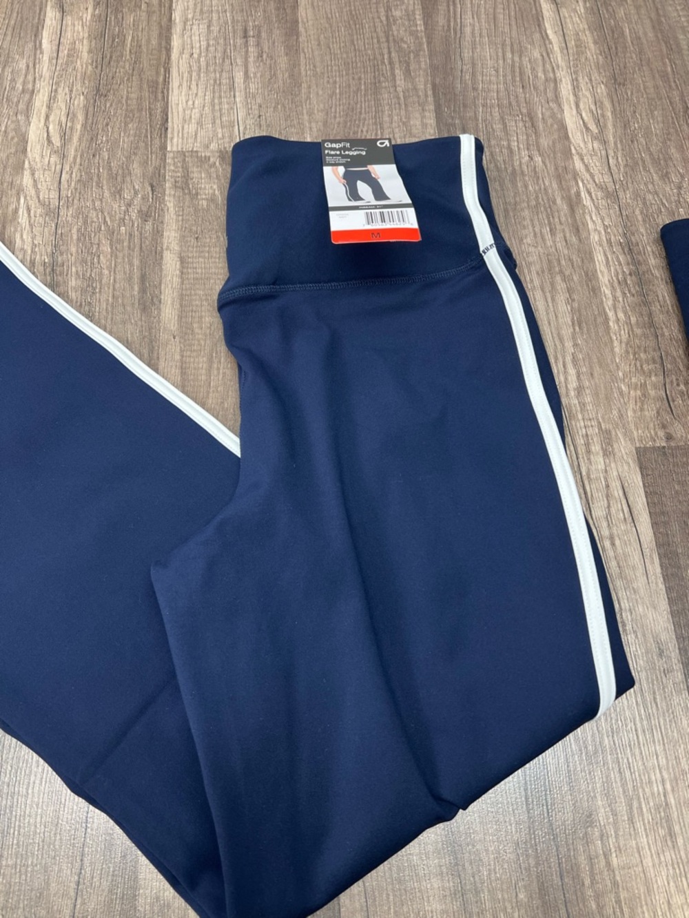 GAP Navy Flare Pants with White Side Stripe - Picture 4 of 8